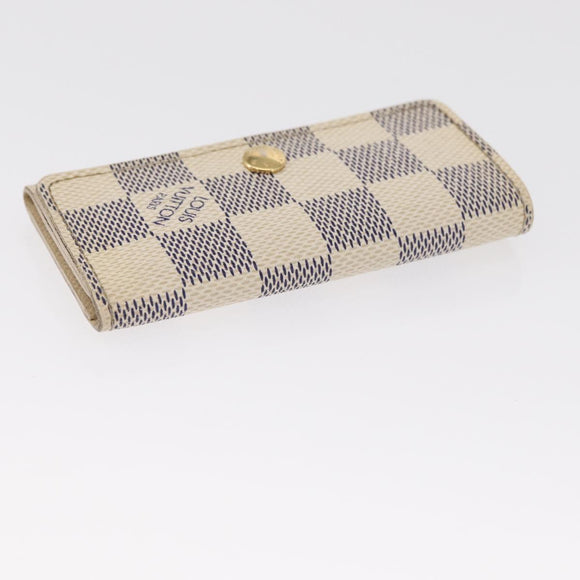 LOUIS VUITTON Multicles 4 Key Case 3 Set Black Amarante Damier Azur Auth SW1982