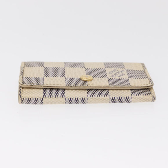 LOUIS VUITTON Multicles 4 Key Case 3 Set Black Amarante Damier Azur Auth SW1982