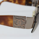 CHANEL Sunglasses plastic Brown CC Auth SW1984-8