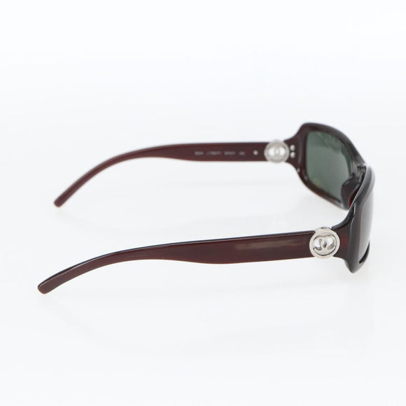 CHANEL Sunglasses plastic Green CC Auth SW1985