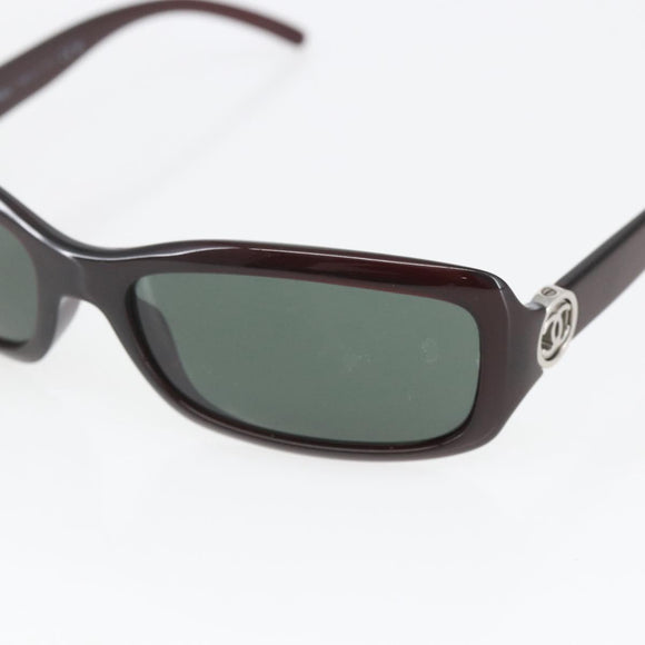 CHANEL Sunglasses plastic Green CC Auth SW1985