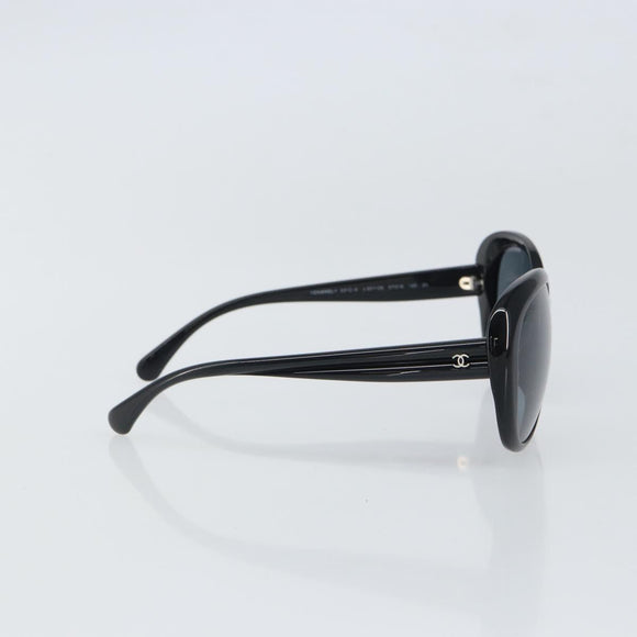 CHANEL Sunglasses plastic Black CC Auth SW1986