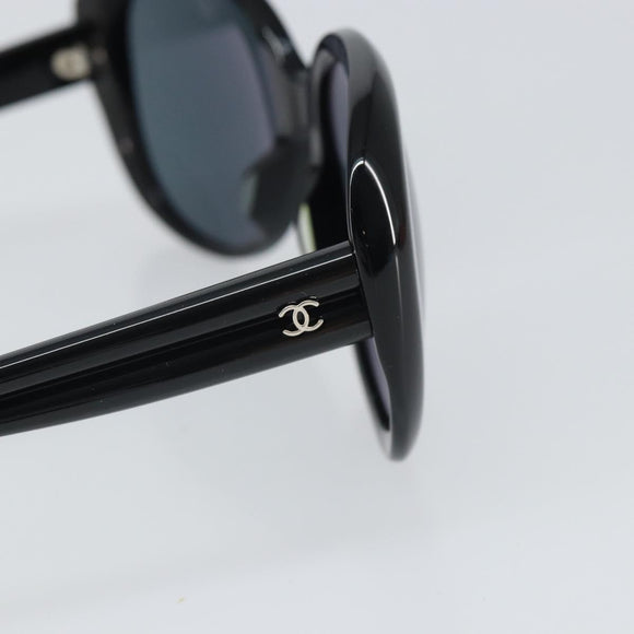 CHANEL Sunglasses plastic Black CC Auth SW1986