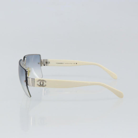 CHANEL Sunglasses plastic Clear CC Auth SW1987