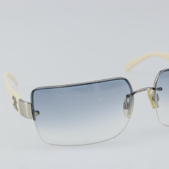 CHANEL Sunglasses plastic Clear CC Auth SW1987