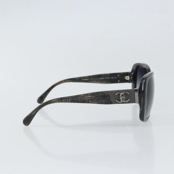 CHANEL Sunglasses plastic Black CC Auth SW1988V
