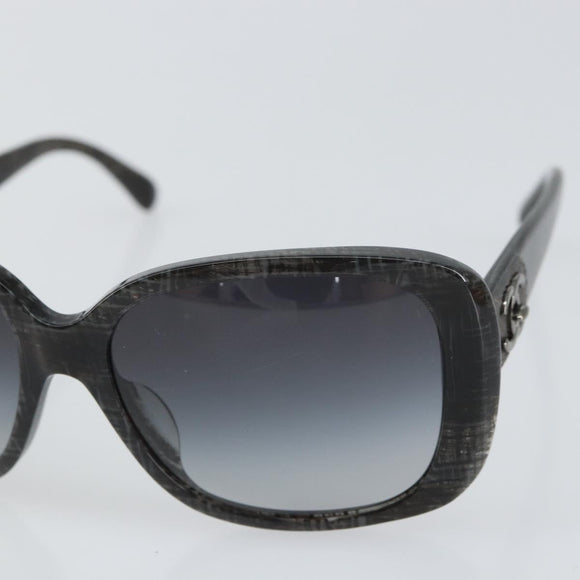 CHANEL Sunglasses plastic Black CC Auth SW1988V