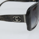 CHANEL Sunglasses plastic Black CC Auth SW1988V-8