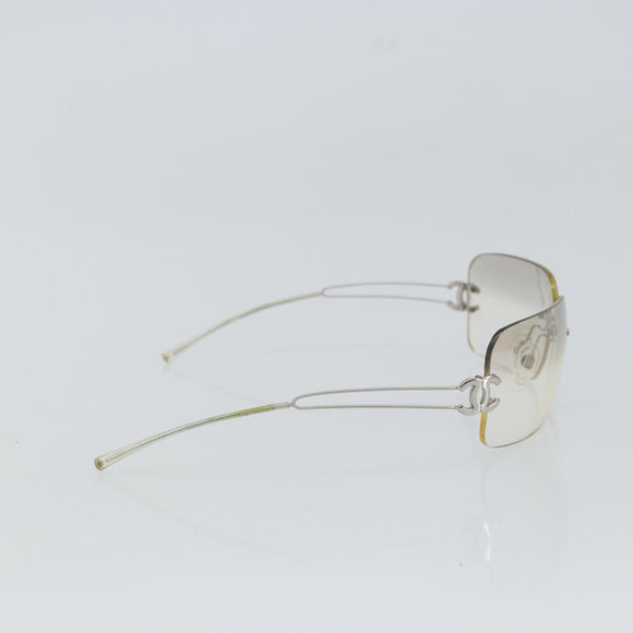 CHANEL Sunglasses metal Clear CC Auth SW1990