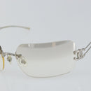 CHANEL Sunglasses metal Clear CC Auth SW1990-6