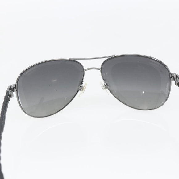 CHANEL Sunglasses Rubber Black CC Auth SW1991
