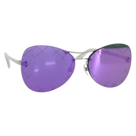 CHANEL Sunglasses metal Purple CC Auth SW1993V