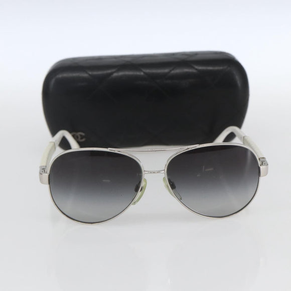 CHANEL Sunglasses Rubber Black CC Auth SW1994