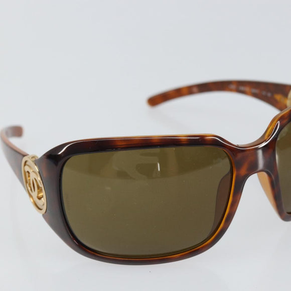 CHANEL Tortoise Pattern Sunglasses plastic Brown CC Auth SW1996