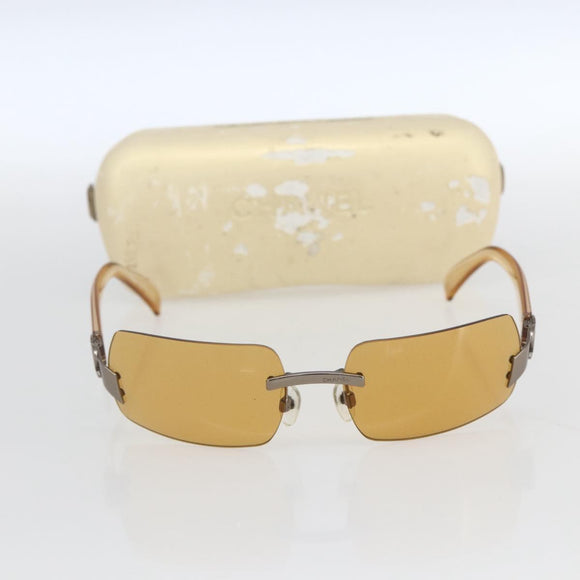 CHANEL Sunglasses plastic Brown CC Auth SW1998