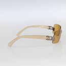 CHANEL Sunglasses plastic Brown CC Auth SW1998-4