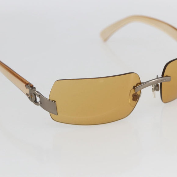 CHANEL Sunglasses plastic Brown CC Auth SW1998