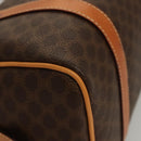 CELINE Macadam Canvas Hand Bag PVC Leather Brown Gold Auth sw200V-14