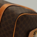 CELINE Macadam Canvas Hand Bag PVC Leather Brown Gold Auth sw200V-15