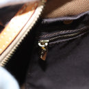 CELINE Macadam Canvas Hand Bag PVC Leather Brown Gold Auth sw200V-21