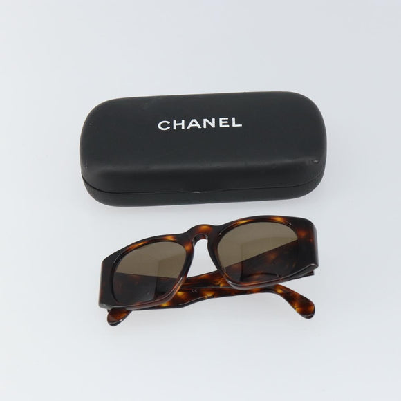 CHANEL Tortoise Pattern Sunglasses plastic Brown CC Auth SW2000