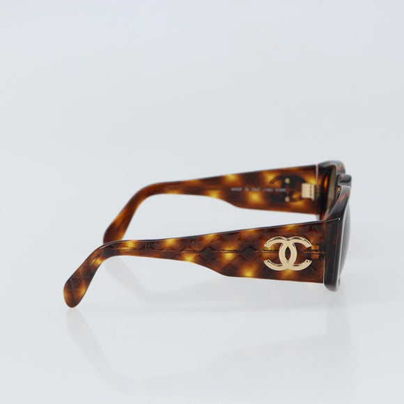 CHANEL Tortoise Pattern Sunglasses plastic Brown CC Auth SW2000