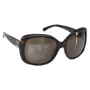 CHANEL Sunglasses plastic Brown CC Auth SW2001-1