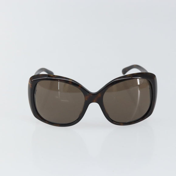 CHANEL Sunglasses plastic Brown CC Auth SW2001