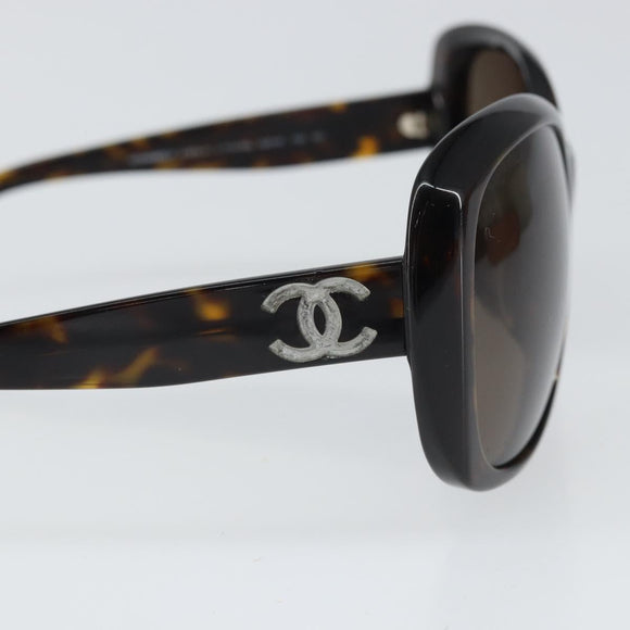 CHANEL Sunglasses plastic Brown CC Auth SW2001