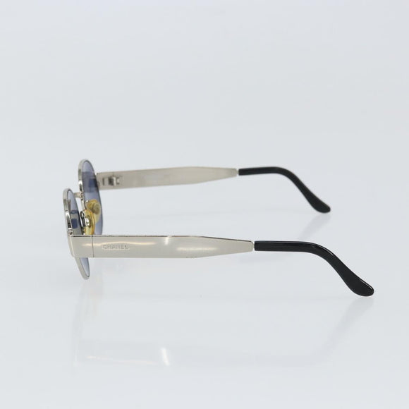 CHANEL Sunglasses metal Black CC Auth SW2003