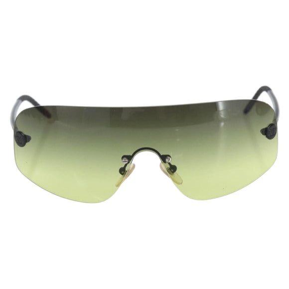 CHANEL Sunglasses plastic Yellow CC Auth SW2005