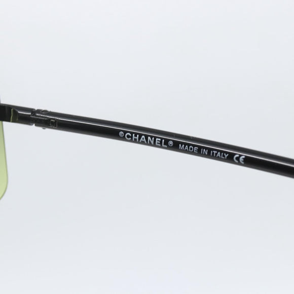 CHANEL Sunglasses plastic Yellow CC Auth SW2005