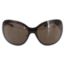CHANEL Sunglasses plastic Brown CC Auth SW2007-2