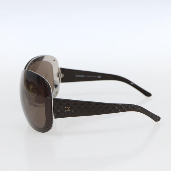 CHANEL Sunglasses plastic Brown CC Auth SW2007