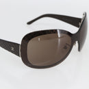 CHANEL Sunglasses plastic Brown CC Auth SW2007-6