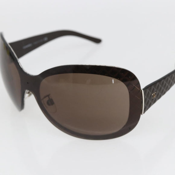 CHANEL Sunglasses plastic Brown CC Auth SW2007