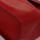 Christian Dior Hand Bag Leather Red Gold Auth sw201V-14
