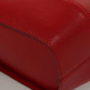 Christian Dior Hand Bag Leather Red Gold Auth sw201V-16