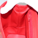 Christian Dior Hand Bag Leather Red Gold Auth sw201V-19