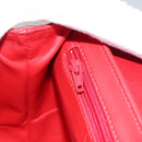 Christian Dior Hand Bag Leather Red Gold Auth sw201V-20