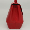 Christian Dior Hand Bag Leather Red Gold Auth sw201V-4