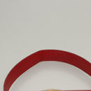 Christian Dior Hand Bag Leather Red Gold Auth sw201V-8