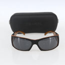 CHANEL Sonnenbrille Kunststoff Braun CC Auth SW2010-11