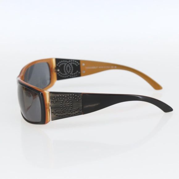 CHANEL Sonnenbrille Kunststoff Braun CC Auth SW2010