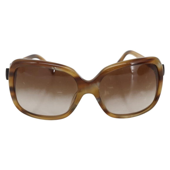 CHANEL Coco Ribbon Sunglasses plastic Brown CC Auth SW2011