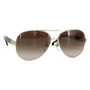 CHANEL Sunglasses Leather Brown CC Auth SW2012V-1