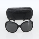 CHANEL Sunglasses plastic Black CC Auth SW2013V-11