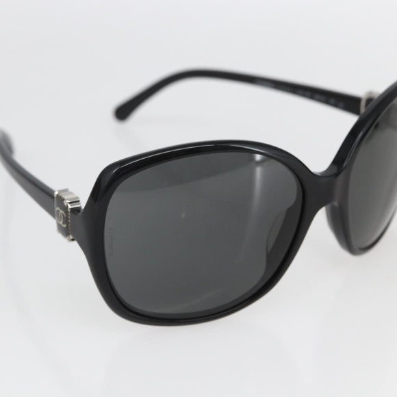 CHANEL Sunglasses plastic Black CC Auth SW2013V