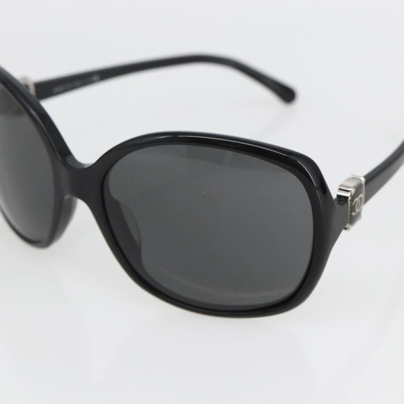 CHANEL Sunglasses plastic Black CC Auth SW2013V