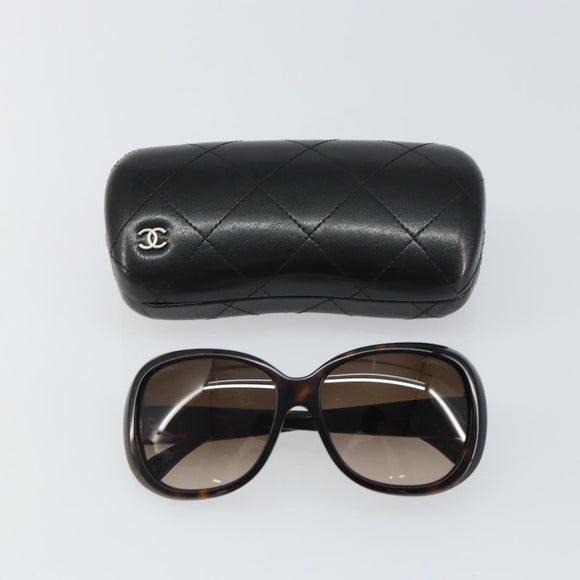 CHANEL Sunglasses plastic Brown CC Auth SW2014
